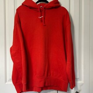 Nike Large Red Hoodie Sweater Oversized
